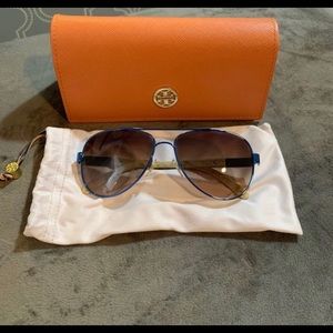 Tory Burch blue aviators
